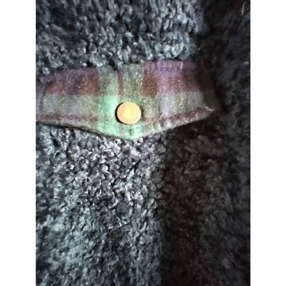 Pendleton Teddy Pullover Blue Jacket Wool Blend Flannel Size Large Zipup - Picture 4 of 11